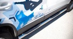 83 999 р. Защита порогов с пластиковыми вставками для ног из круглой трубы диаметром 76 мм (Sport & Style) Russtal Volkswagen Tiguan NF рестайлинг (2011-2017) (Защита порогов с со скосами на торцах (вариант 1))  с доставкой в г. Пермь. Увеличить фотографию 9