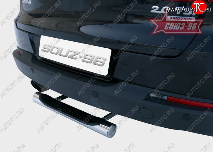 15 569 р. Защита заднего бампера с проступью Souz-96 (d76) Volkswagen Tiguan NF рестайлинг (2011-2017)  с доставкой в г. Пермь
