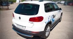 16 999 р. Одинарная защита заднего бампера из трубы диаметром 76 мм (Sport & Style) SLITKOFF Volkswagen Tiguan NF рестайлинг (2011-2017)  с доставкой в г. Пермь. Увеличить фотографию 2
