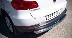 16 999 р. Одинарная защита заднего бампера из трубы диаметром 76 мм (Sport & Style) SLITKOFF Volkswagen Tiguan NF рестайлинг (2011-2017)  с доставкой в г. Пермь. Увеличить фотографию 4