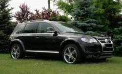 9 649 р. Накладки на колёсные арки CT Volkswagen Touareg GP рестайлинг (2006-2010) (Неокрашенные)  с доставкой в г. Пермь. Увеличить фотографию 2