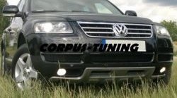 8 349 р. Накладка на передний бампер King Kong v2 Volkswagen Touareg GP рестайлинг (2006-2010) (Неокрашенная)  с доставкой в г. Пермь. Увеличить фотографию 3