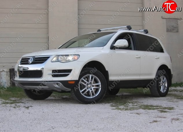 8 399 р. Накладка на передний бампер King Kong Volkswagen Touareg GP рестайлинг (2006-2010) (Неокрашенная)  с доставкой в г. Пермь
