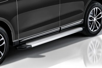 16 999 р. Порожки для ног на Slitkoff Optima Volkswagen Touareg GP рестайлинг (2006-2010) (Silver)  с доставкой в г. Пермь. Увеличить фотографию 2