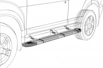 17 749 р. Порожки для ног на Slitkoff Standart  Volkswagen Touareg  GP (2002-2010) дорестайлинг, рестайлинг (Silver)  с доставкой в г. Пермь. Увеличить фотографию 4