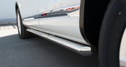 17 799 р. Защита порогов из круглой трубы диаметром 63 мм Russtal Volkswagen Touareg NF рестайлинг (2014-2018)  с доставкой в г. Пермь. Увеличить фотографию 2