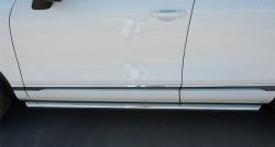 17 799 р. Защита порогов из круглой трубы диаметром 63 мм Russtal Volkswagen Touareg NF рестайлинг (2014-2018)  с доставкой в г. Пермь. Увеличить фотографию 3