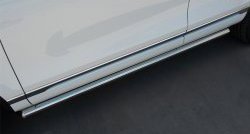 17 799 р. Защита порогов из круглой трубы диаметром 63 мм Russtal Volkswagen Touareg NF рестайлинг (2014-2018)  с доставкой в г. Пермь. Увеличить фотографию 8