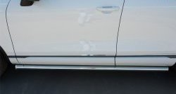 17 799 р. Защита порогов из круглой трубы диаметром 63 мм Russtal Volkswagen Touareg NF рестайлинг (2014-2018)  с доставкой в г. Пермь. Увеличить фотографию 9