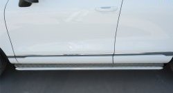 84 999 р. Широкая защита порогов Russtal Volkswagen Touareg NF рестайлинг (2014-2018) (Поверхность листа (вариант 1))  с доставкой в г. Пермь. Увеличить фотографию 3