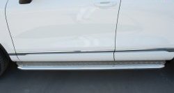 94 999 р. Широкая защита порогов Russtal Volkswagen Touareg NF рестайлинг (2014-2018) (Поверхность листа (вариант 1))  с доставкой в г. Пермь. Увеличить фотографию 3