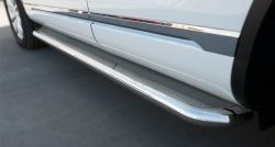 94 999 р. Широкая защита порогов Russtal Volkswagen Touareg NF рестайлинг (2014-2018) (Поверхность листа (вариант 1))  с доставкой в г. Пермь. Увеличить фотографию 6