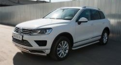 94 999 р. Широкая защита порогов Russtal Volkswagen Touareg NF рестайлинг (2014-2018) (Поверхность листа (вариант 1))  с доставкой в г. Пермь. Увеличить фотографию 8