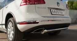18 299 р. Одинарная защита заднего бампера диаметром 63 мм SLITKOFF Volkswagen Touareg NF рестайлинг (2014-2018)  с доставкой в г. Пермь. Увеличить фотографию 2
