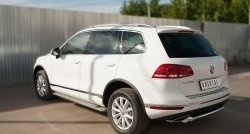 18 299 р. Одинарная защита заднего бампера диаметром 63 мм SLITKOFF Volkswagen Touareg NF рестайлинг (2014-2018)  с доставкой в г. Пермь. Увеличить фотографию 4