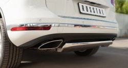 13 999 р. Защита заднего бампера (Ø75x42 мм, нержавейка) Russtal Volkswagen Touareg NF рестайлинг (2014-2018)  с доставкой в г. Пермь. Увеличить фотографию 2