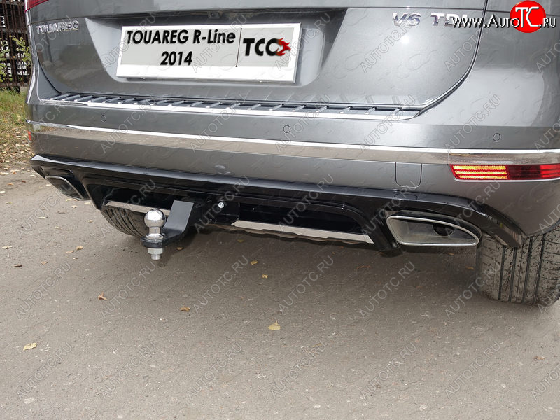 20 799 р. Фаркоп (тягово-сцепное устройство) TCC (в т.ч. R-Line)  Volkswagen Touareg  NF (2014-2018) рестайлинг (Оцинкованный, шар E - нержавейка)  с доставкой в г. Пермь