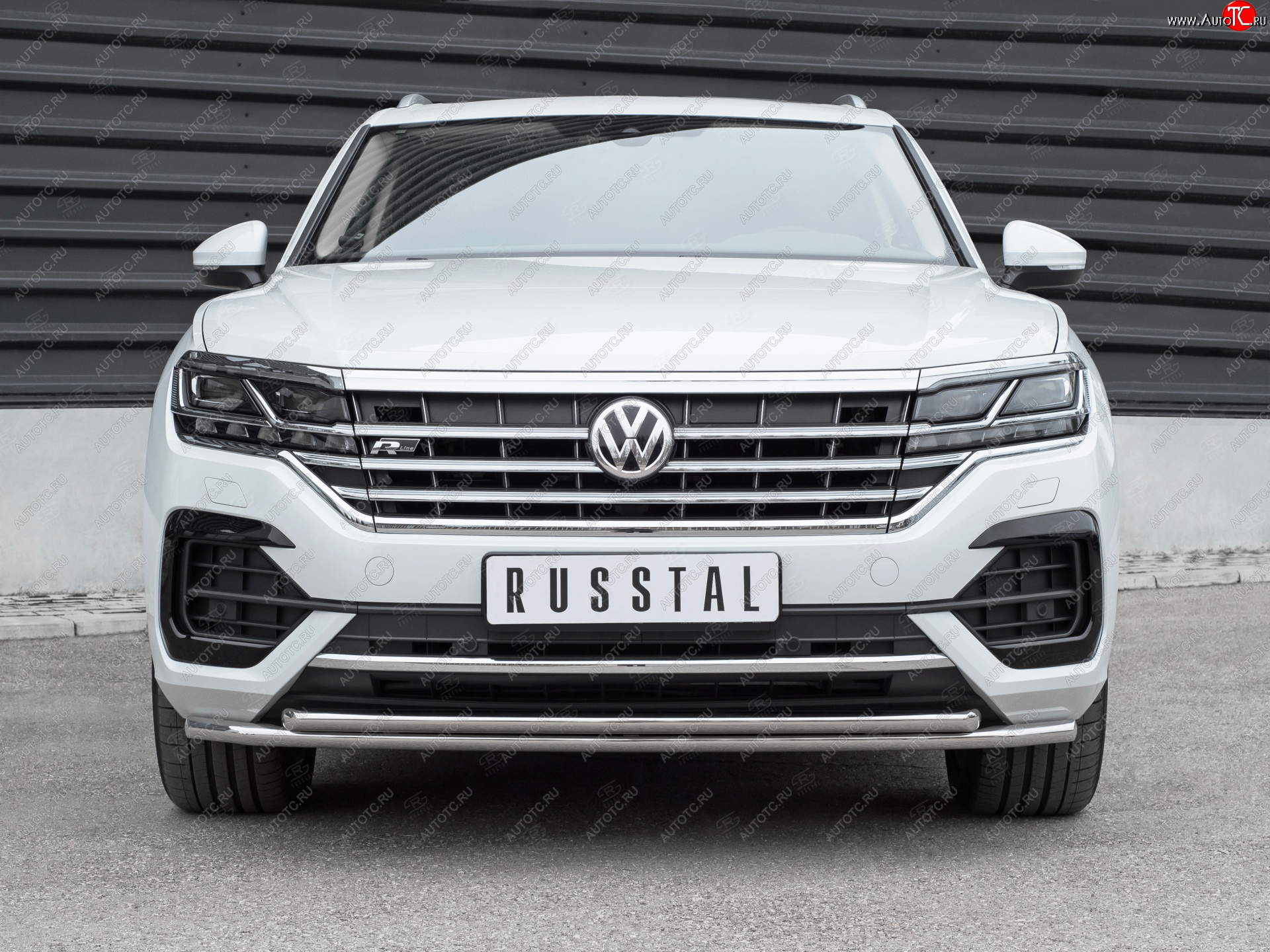 20 999 р. Защита переднего бампера (2 трубы Ø42, нержавейка, NOT 2.0 TSI)  Volkswagen Touareg  CR (2018-2025)  с доставкой в г. Пермь