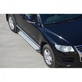 Порожки для ног Бумер (алюминий) Volkswagen Touareg GP рестайлинг (2006-2010)