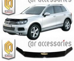 Дефлектор капота CA Plastic exclusive Volkswagen Touareg  NF (2010-2018) дорестайлинг, рестайлинг