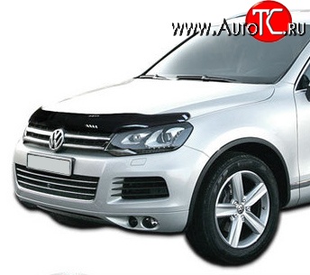 3 689 р. Дефлектор капота NovLine Volkswagen Touareg NF дорестайлинг (2010-2014)  с доставкой в г. Пермь
