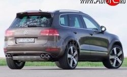 23 049 р. Накладка Je Design на задний бампер 7P Volkswagen Touareg NF дорестайлинг (2010-2014) (Комплект накладок, Неокрашенная)  с доставкой в г. Пермь. Увеличить фотографию 2