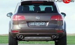 23 049 р. Накладка Je Design на задний бампер 7P Volkswagen Touareg NF дорестайлинг (2010-2014) (Комплект накладок, Неокрашенная)  с доставкой в г. Пермь. Увеличить фотографию 3