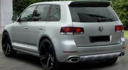 8 399 р. Накладка на задний бампер King Kong Volkswagen Touareg NF дорестайлинг (2010-2014) (Неокрашенная)  с доставкой в г. Пермь. Увеличить фотографию 2