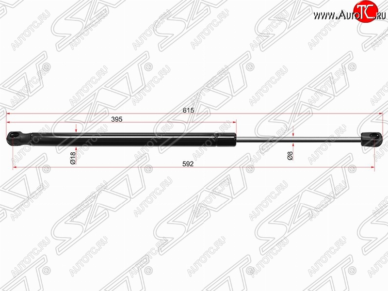 499 р. Газовый упор крышки багажника SAT  Volkswagen Touareg  2 NF (2010-2018) дорестайлинг, рестайлинг  с доставкой в г. Пермь