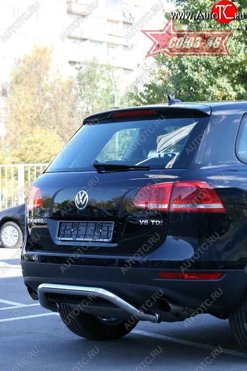 12 329 р. Защита заднего бампера Souz-96 (d60) Volkswagen Touareg NF дорестайлинг (2010-2014)  с доставкой в г. Пермь
