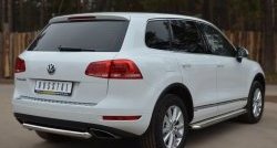 15 249 р. Одинарная защита заднего бампера из трубы диаметром 63 мм SLITKOFF Volkswagen Touareg NF дорестайлинг (2010-2014)  с доставкой в г. Пермь. Увеличить фотографию 4
