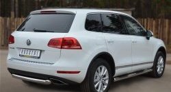 15 549 р. Одинарная защита заднего бампера из трубы диаметром 76 мм SLITKOFF Volkswagen Touareg NF дорестайлинг (2010-2014)  с доставкой в г. Пермь. Увеличить фотографию 4