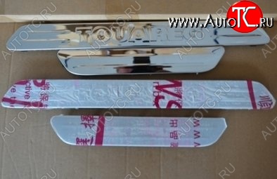 14 399 р. Накладки на порожки автомобиля СТ Volkswagen Touareg NF дорестайлинг (2010-2014)  с доставкой в г. Пермь