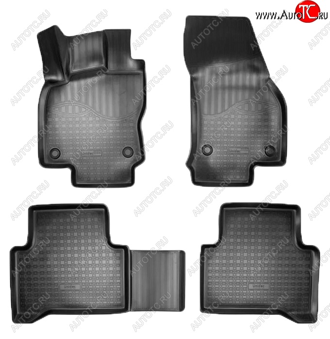 2 369 р. Коврики салонные Noplast (3D)  Volkswagen Touran  2T (2015-2025) дорестайлинг минивэн (Черные)  с доставкой в г. Пермь