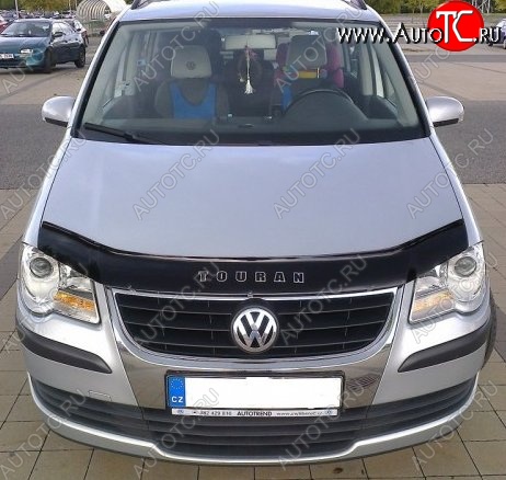 999 р. Дефлектор капота (рестайлинг) Russtal Volkswagen Touran 1T дорестайлинг минивэн (2003-2006)  с доставкой в г. Пермь