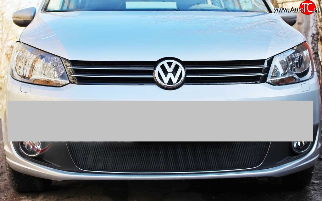 1 469 р. Сетка на бампер (рестайлинг) Russtal (черная) Volkswagen Touran 1T дорестайлинг минивэн (2003-2006)  с доставкой в г. Пермь
