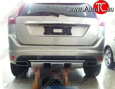 41 799 р. Накладка на задний бампер CT v2 Volvo XC60 (2017-2022) (Неокрашенная)  с доставкой в г. Пермь