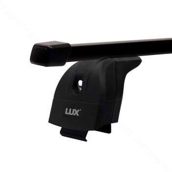 12 489 р. Багажник на крышу с низкими рейлингами сборе LUX  Volvo XC60 (2008-2017)  дорестайлинг,  рестайлинг (дуги прямоугольные 120 см, без замка, черный)  с доставкой в г. Пермь. Увеличить фотографию 3