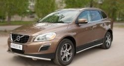14 399 р. Защита порогов из круглой трубы диаметром 42 мм SLITKOFF Volvo XC60  дорестайлинг (2008-2013)  с доставкой в г. Пермь. Увеличить фотографию 2