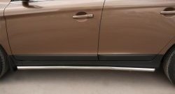 14 399 р. Защита порогов из круглой трубы диаметром 42 мм SLITKOFF Volvo XC60  дорестайлинг (2008-2013)  с доставкой в г. Пермь. Увеличить фотографию 3