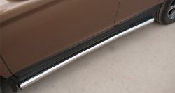 70 999 р. Защита порогов из круглой трубы диаметром 63 мм Russtal Volvo XC60  рестайлинг (2013-2017) (Защита порогов с со скосами на торцах (вариант 1))  с доставкой в г. Пермь. Увеличить фотографию 9