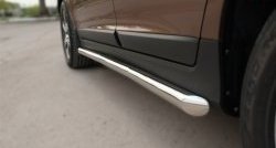 70 999 р. Защита порогов из круглой трубы диаметром 63 мм Russtal Volvo XC60  рестайлинг (2013-2017) (Защита порогов с со скосами на торцах (вариант 1))  с доставкой в г. Пермь. Увеличить фотографию 4