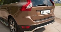 15 249 р. Защита заднего бампера из фигурной трубы диаметром 42 мм SLITKOFF Volvo XC60  дорестайлинг (2008-2013)  с доставкой в г. Пермь. Увеличить фотографию 2