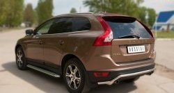 15 249 р. Защита заднего бампера из фигурной трубы диаметром 42 мм SLITKOFF Volvo XC60  дорестайлинг (2008-2013)  с доставкой в г. Пермь. Увеличить фотографию 4