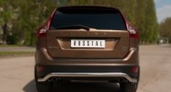 15 999 р. Защита заднего бампера (Ø63 мм волна, нержавейка) SLITKOFF Volvo XC60  дорестайлинг (2008-2013)  с доставкой в г. Пермь. Увеличить фотографию 5