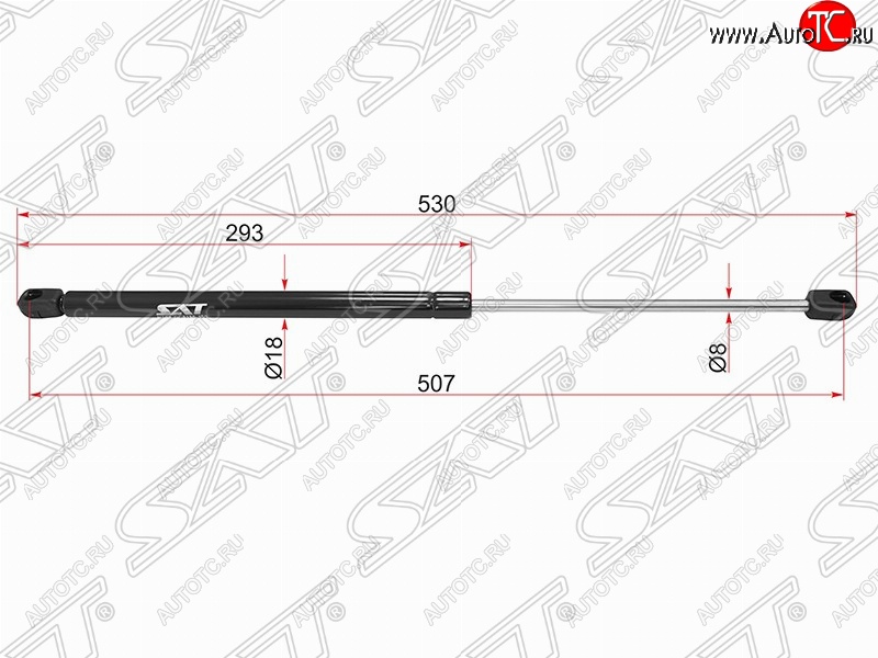 659 р. Газовый упор капота SAT Volvo XC90 C дорестайлинг (2002-2006)  с доставкой в г. Пермь