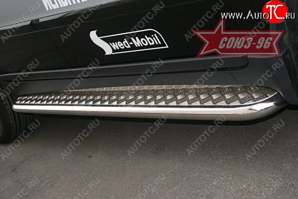 15 389 р. Защита порогов с листом Souz-96 (d60). Volvo XC90 C 1-ый рестайлинг (2006-2009)  с доставкой в г. Пермь