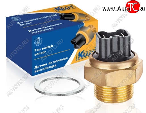 519 р. Датчик включения электровентилятора KRAFT (92-87°С) ГАЗ Соболь 2217 автобус дорестайлинг  (1998-2002)  с доставкой в г. Пермь