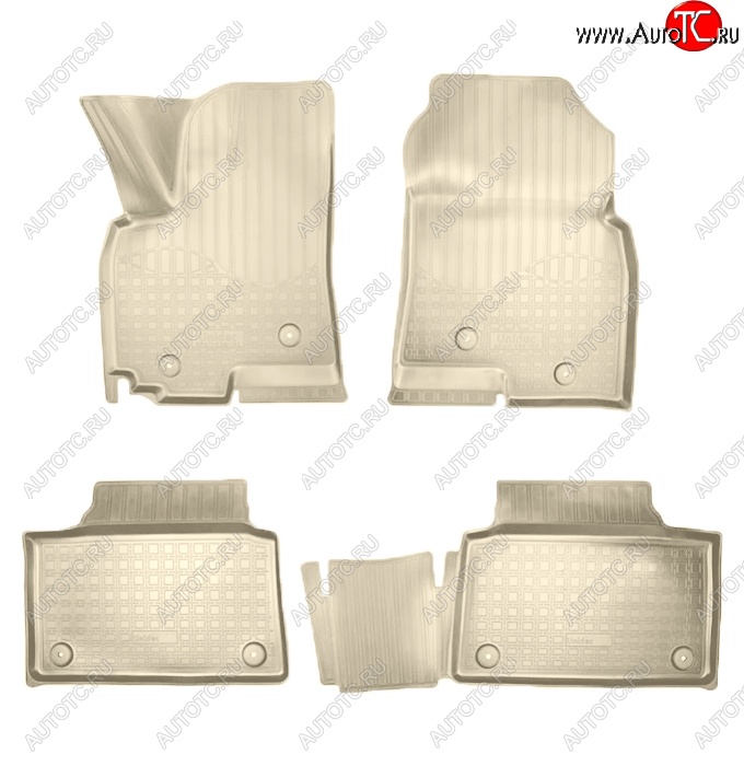 2 999 р. Коврики салонные Noplast (3D)  Zotye Coupa  B11F (2019-2021) (Бежевые)  с доставкой в г. Пермь