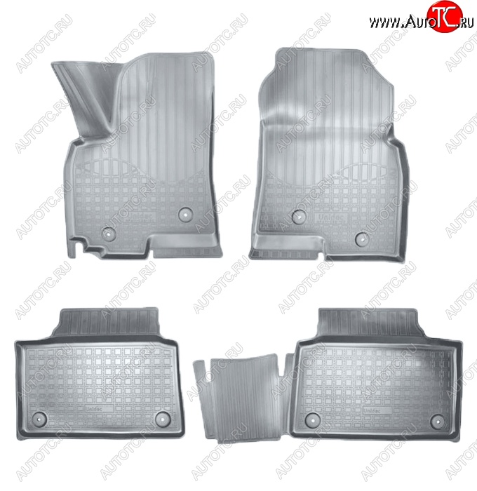 2 999 р. Коврики салонные Noplast (3D)  Zotye Coupa  B11F (2019-2021) (Серый)  с доставкой в г. Пермь